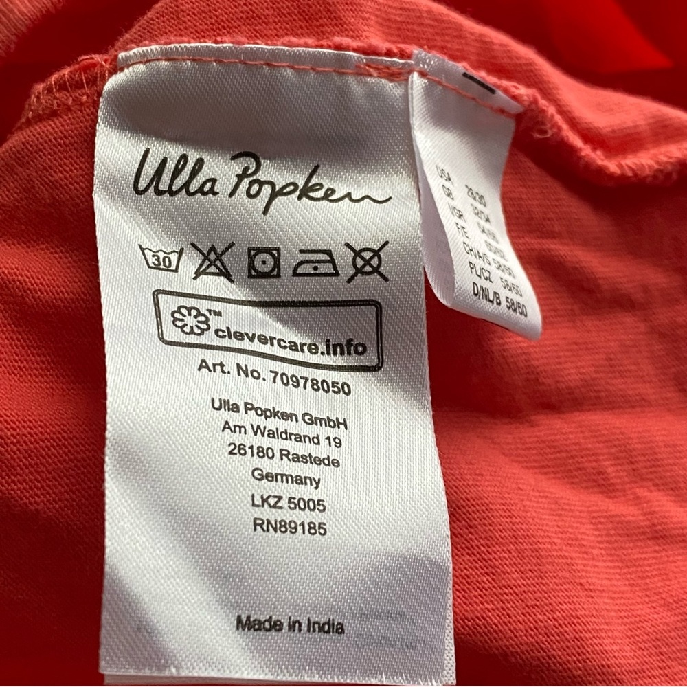 Ulla Popken Coral Cotton Sleeveless Midi Dress Plus Size 28/30 Casual - Picture 8 of 13